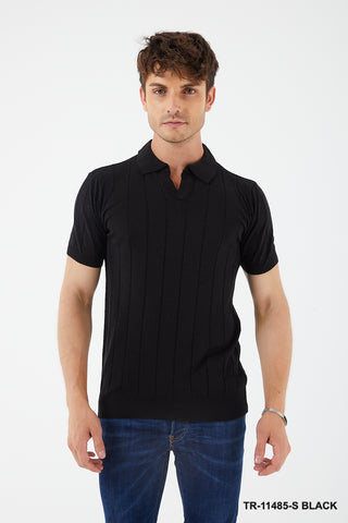 Textured Knit Crewneck T-Shirt TR-11485-S