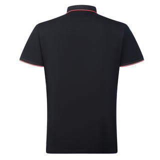 Tipped Short Sleeve Knit Polo CVPL-68-BLACK