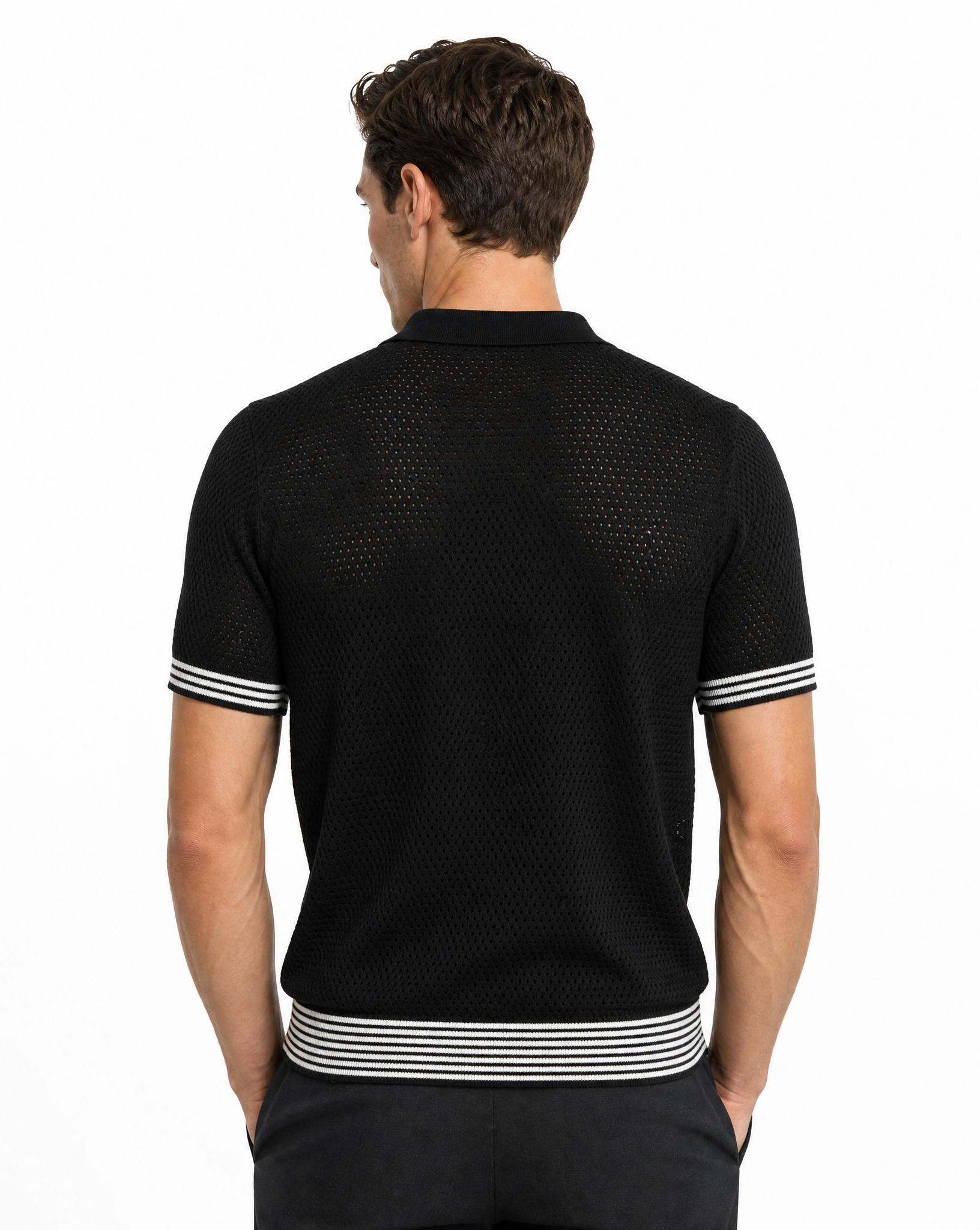 TKST-1001-Textured Sweater Polo