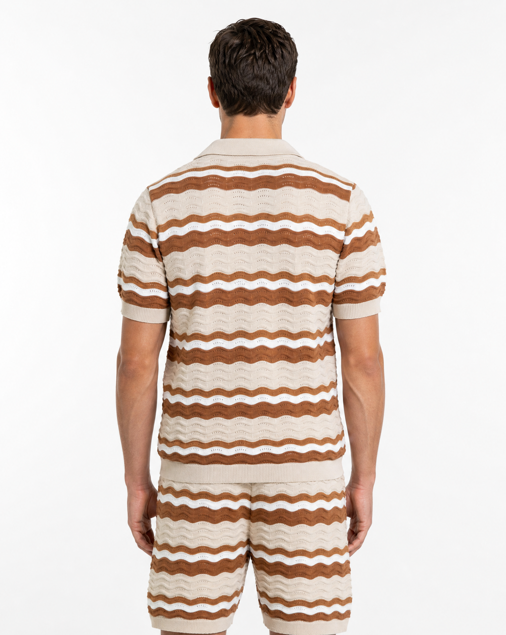 TKST-1002-Textured Stripe Sweater Polo