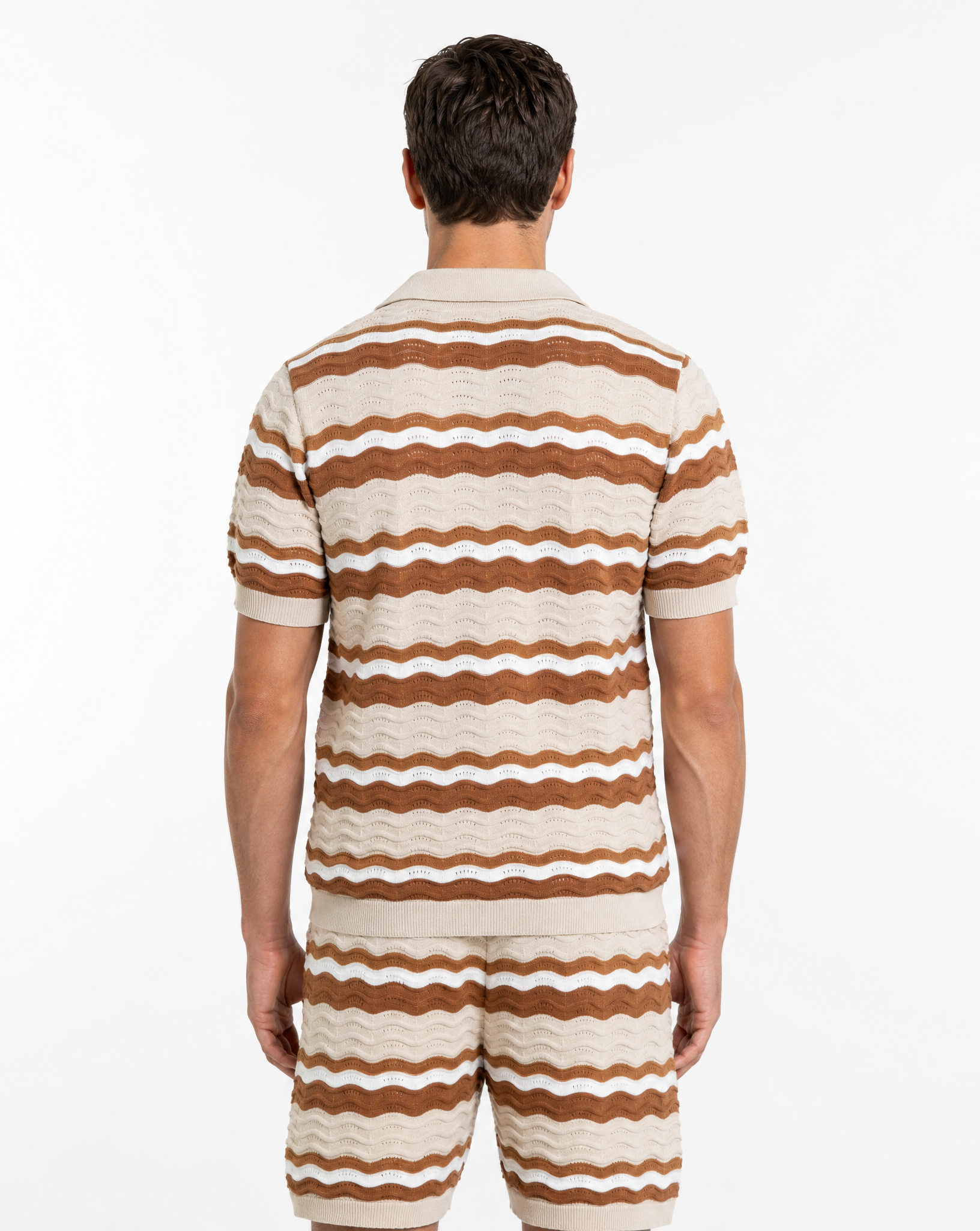 TKST-1002-Textured Stripe Sweater Polo