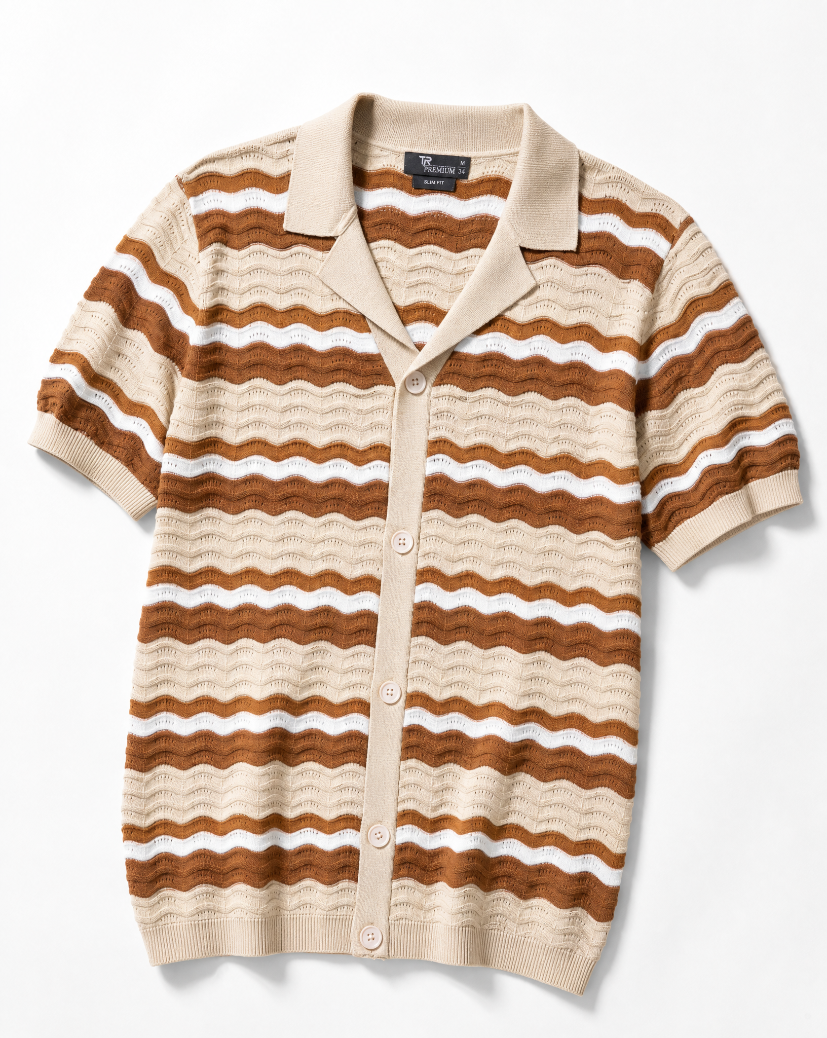 TKST-1002-Textured Stripe Sweater Polo