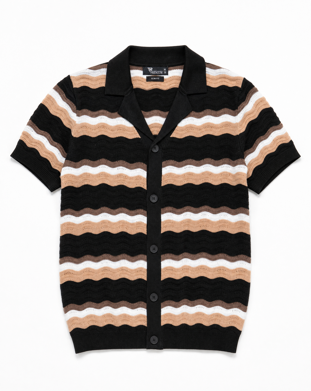 TKST-1002-Textured Stripe Sweater Polo