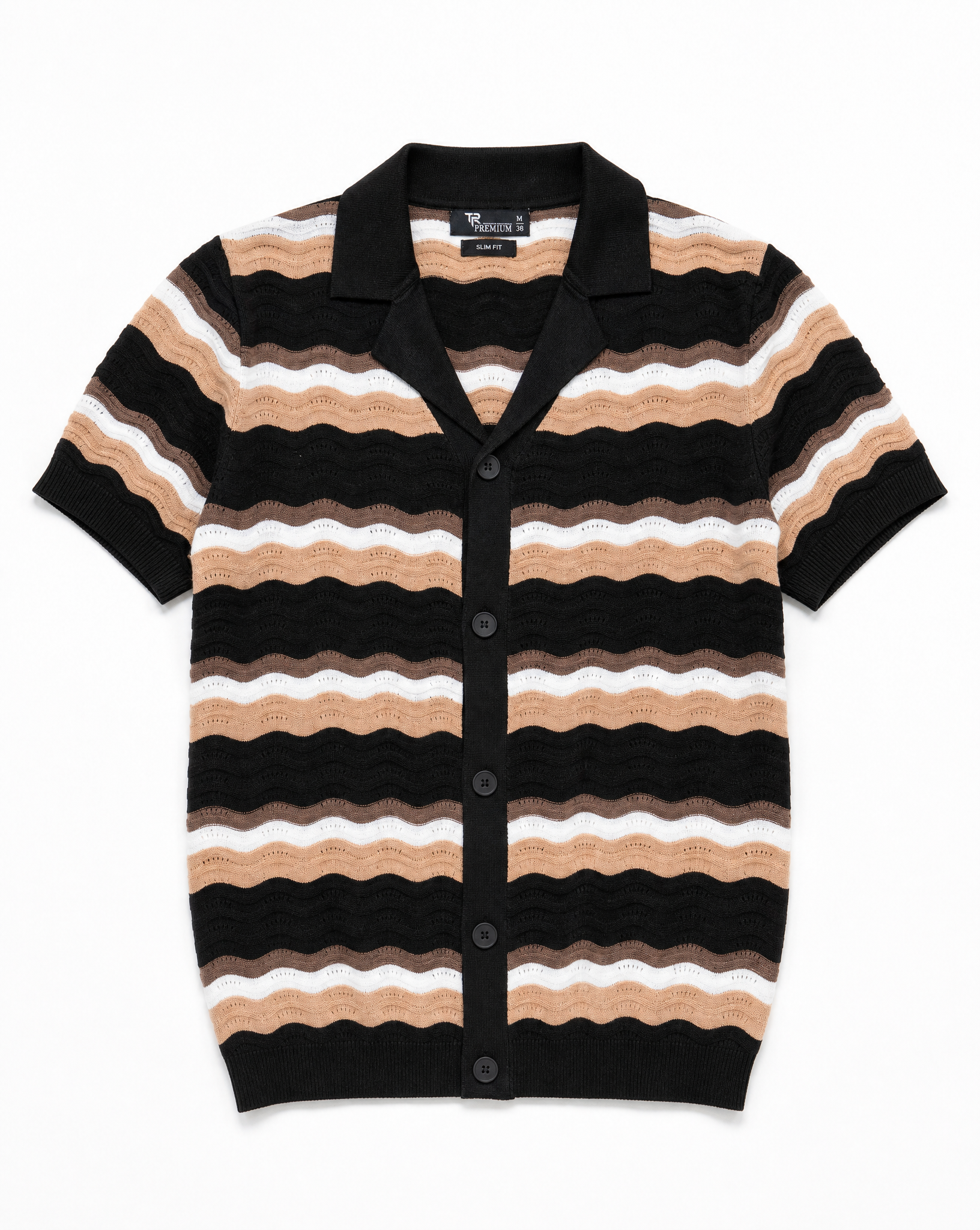 TKST-1002-Textured Stripe Sweater Polo