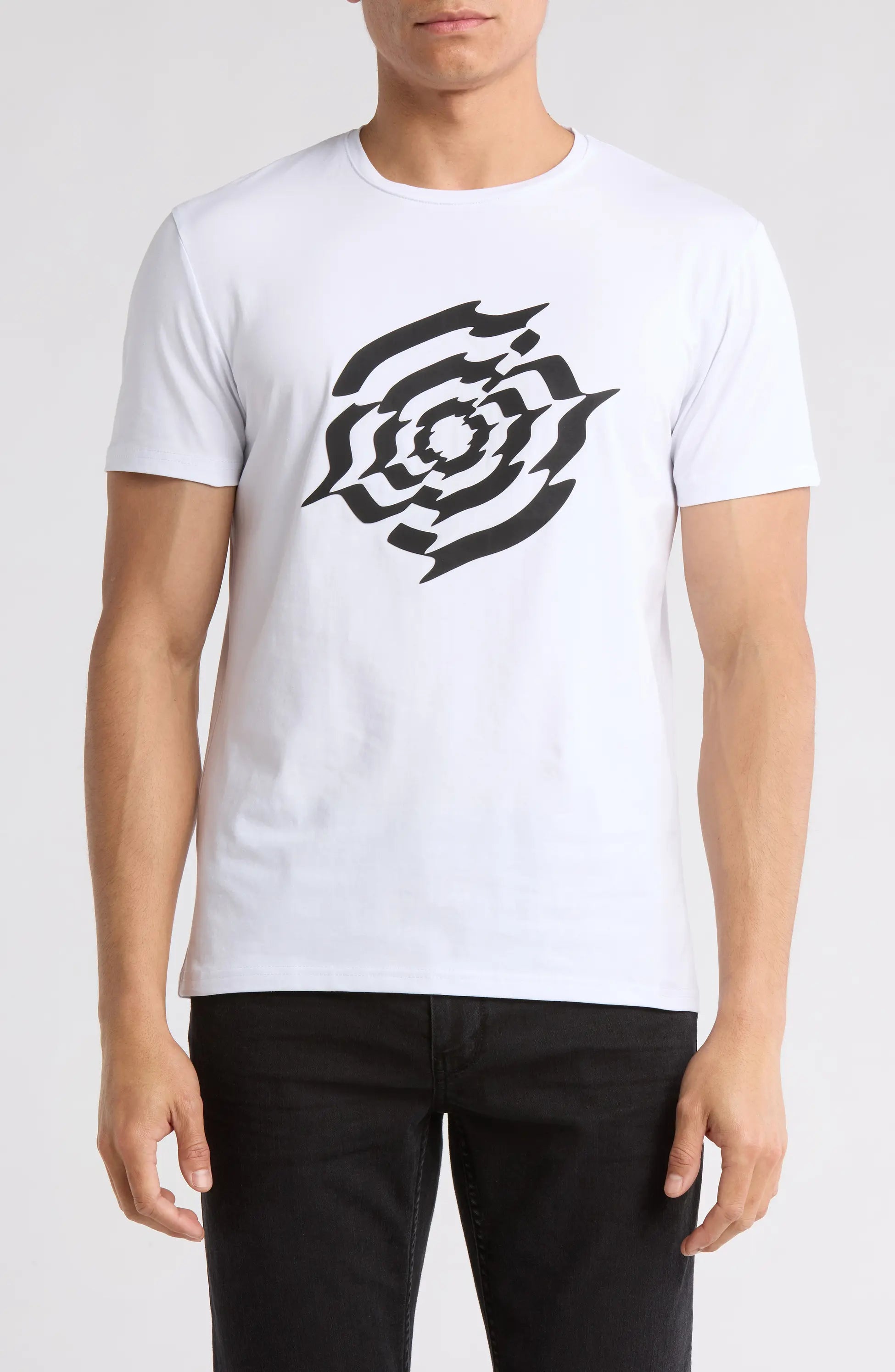 TRT-1012 3D Abstract Stretch Cotton Graphic T-Shirt