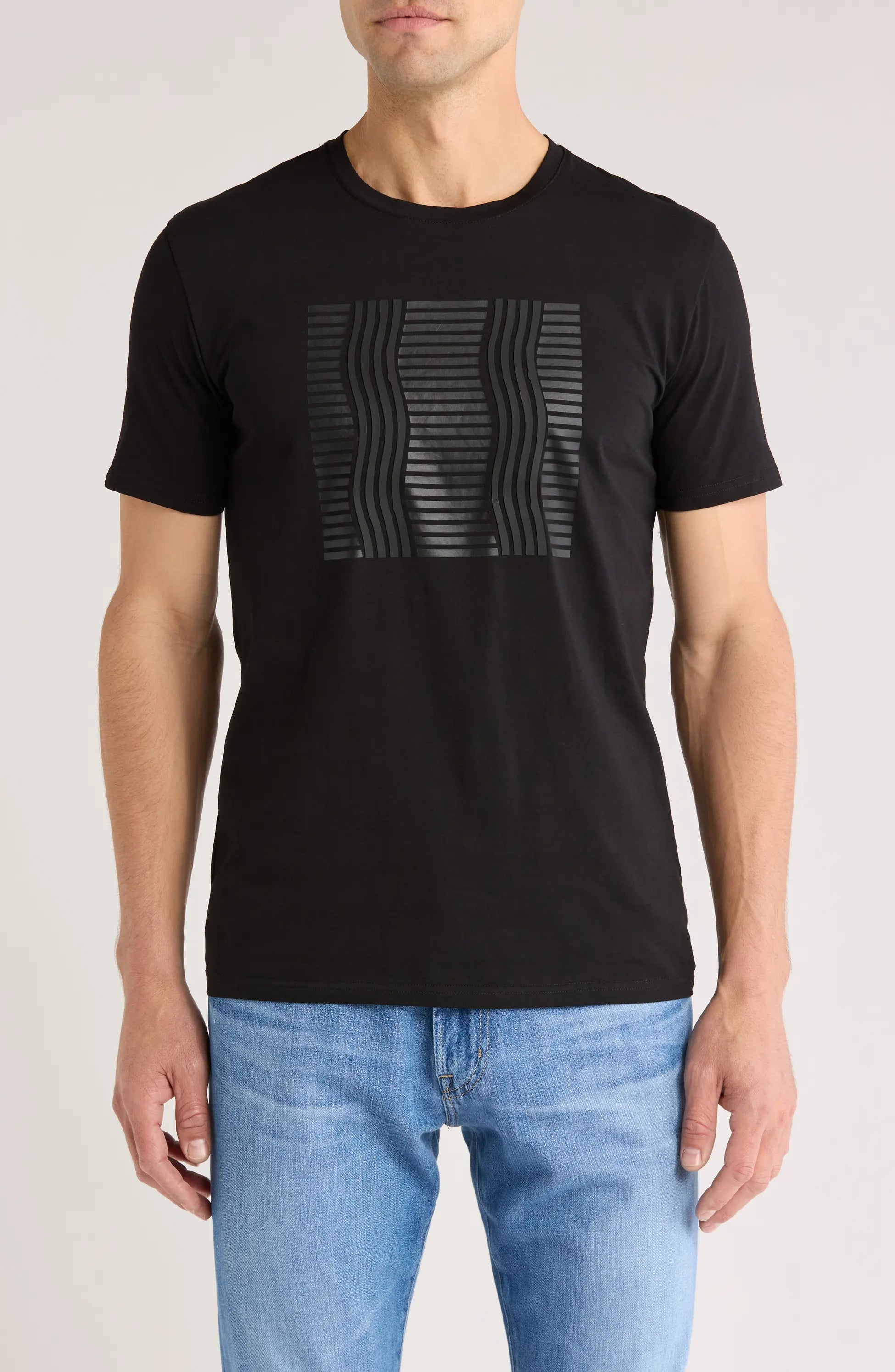 TRT-1025 3D Abstract Stretch Cotton Graphic T-Shirt