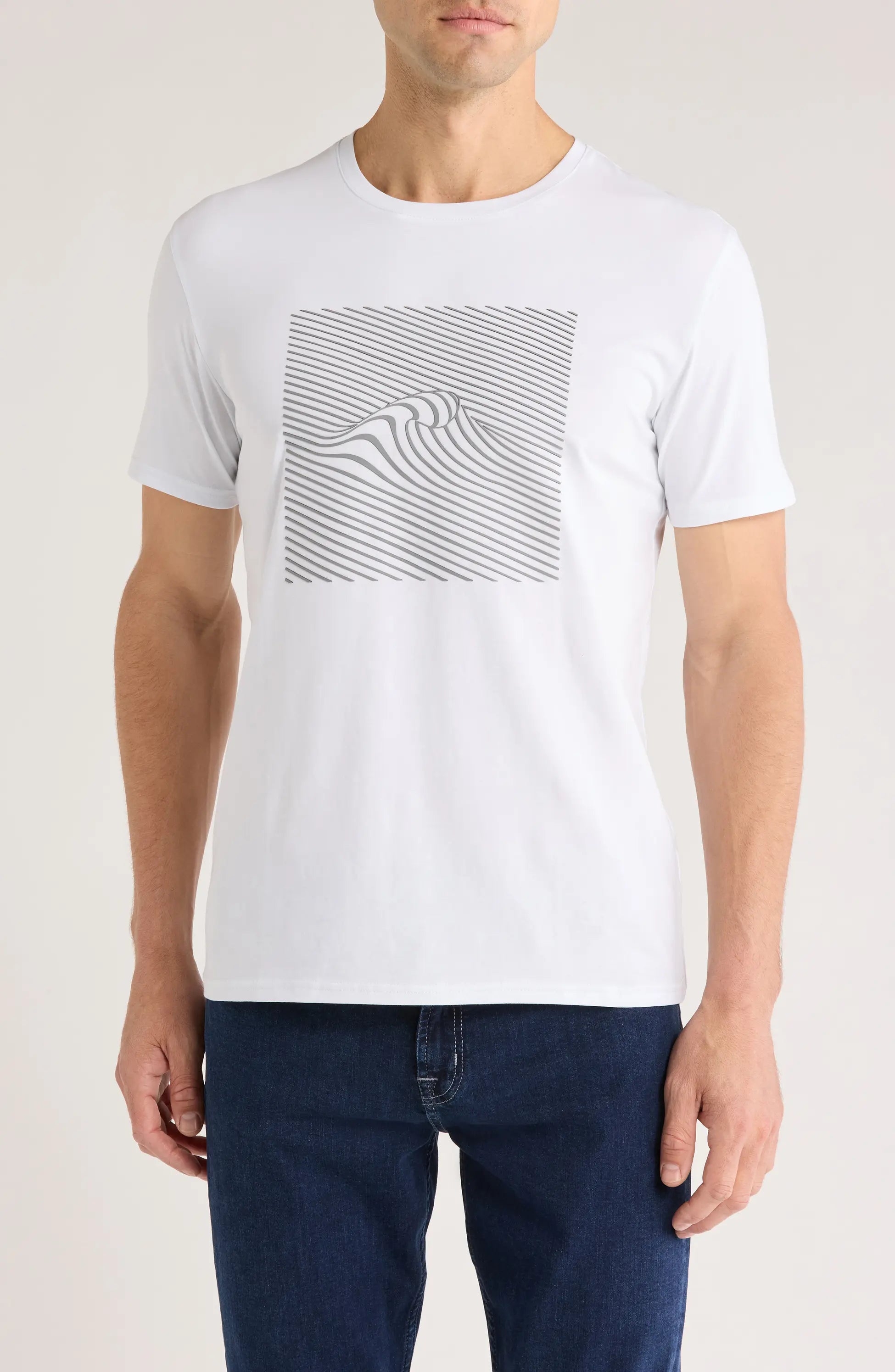TRT-1029 3D Abstract Stretch Cotton Graphic T-Shirt