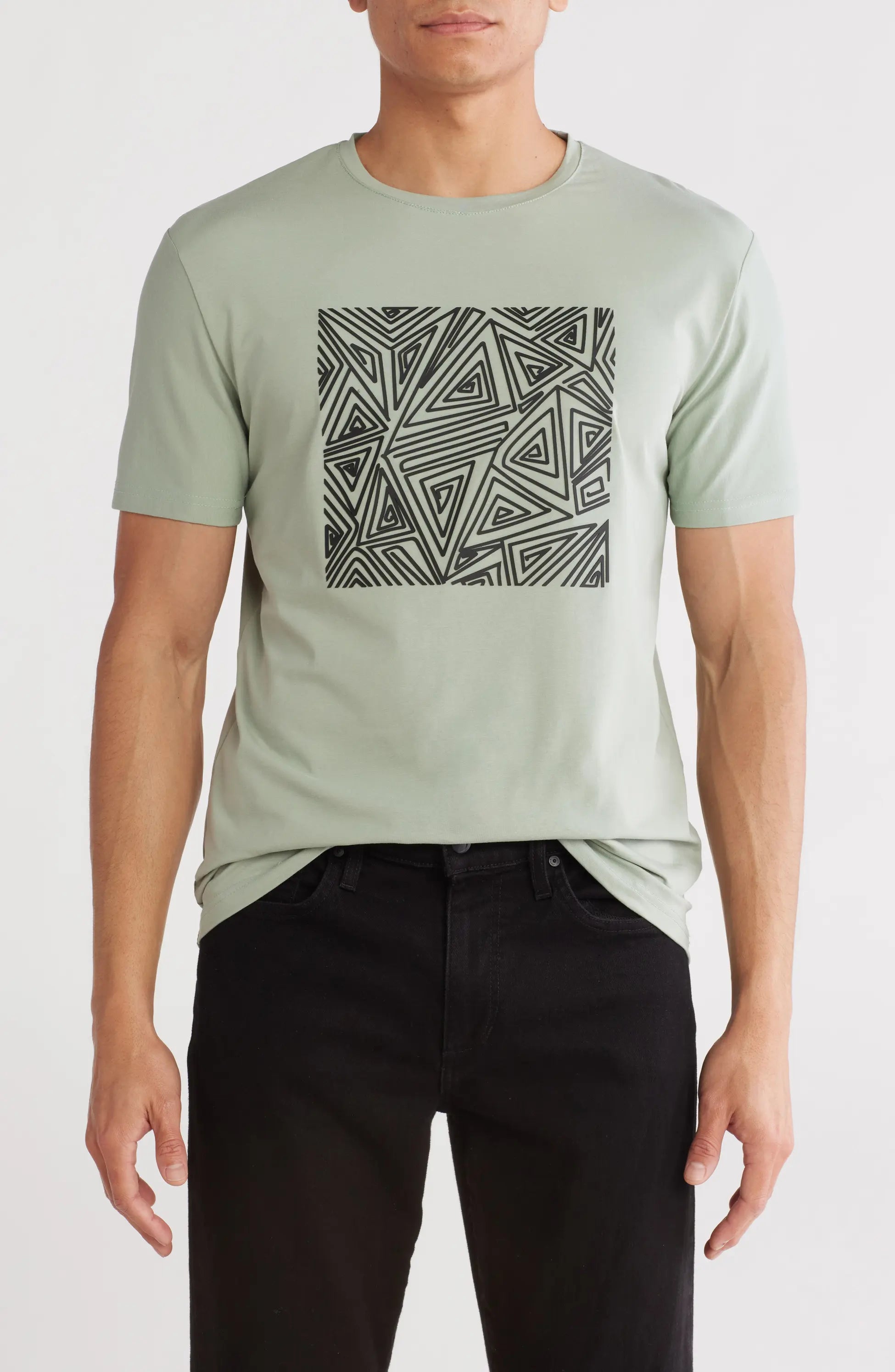 TRT-1032 3D Abstract Stretch Cotton Graphic T-Shirt