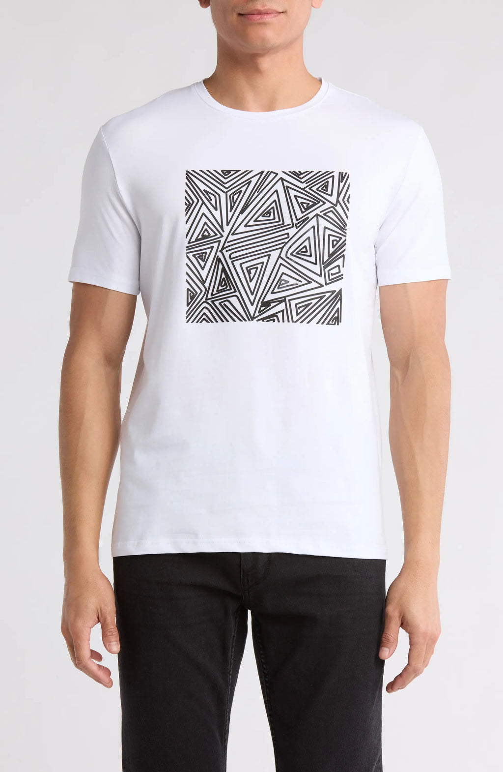 TRT-1032 3D Abstract Stretch Cotton Graphic T-Shirt