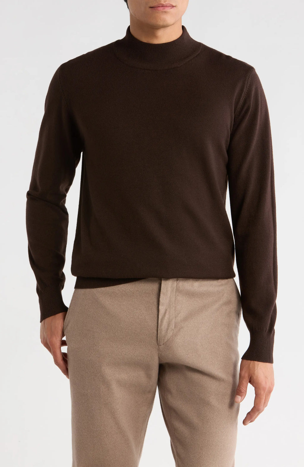 TRCK-11554-SLIM FIT MOCK NECK SWEATER