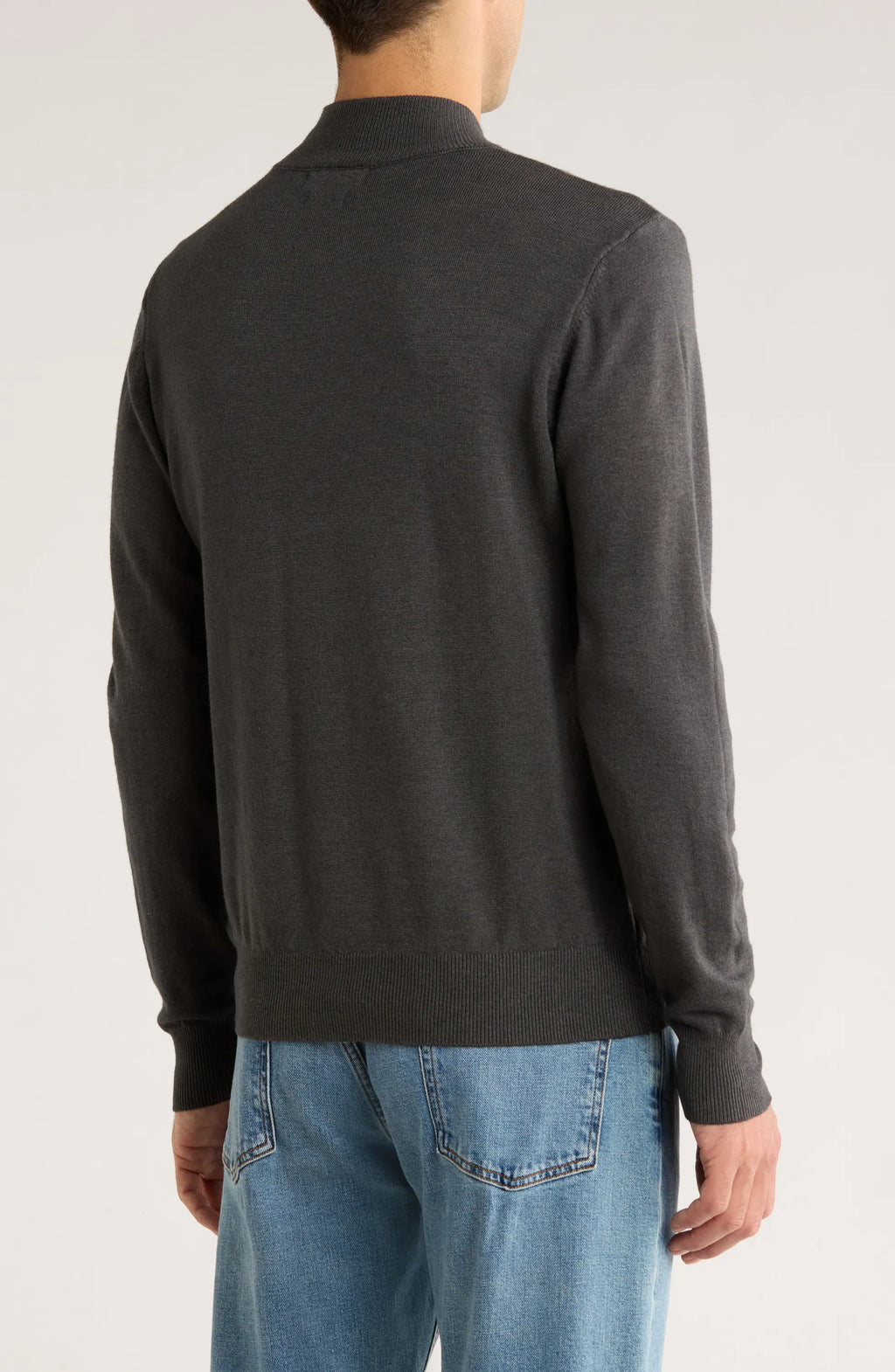 TRCK-11554-SLIM FIT MOCK NECK SWEATER