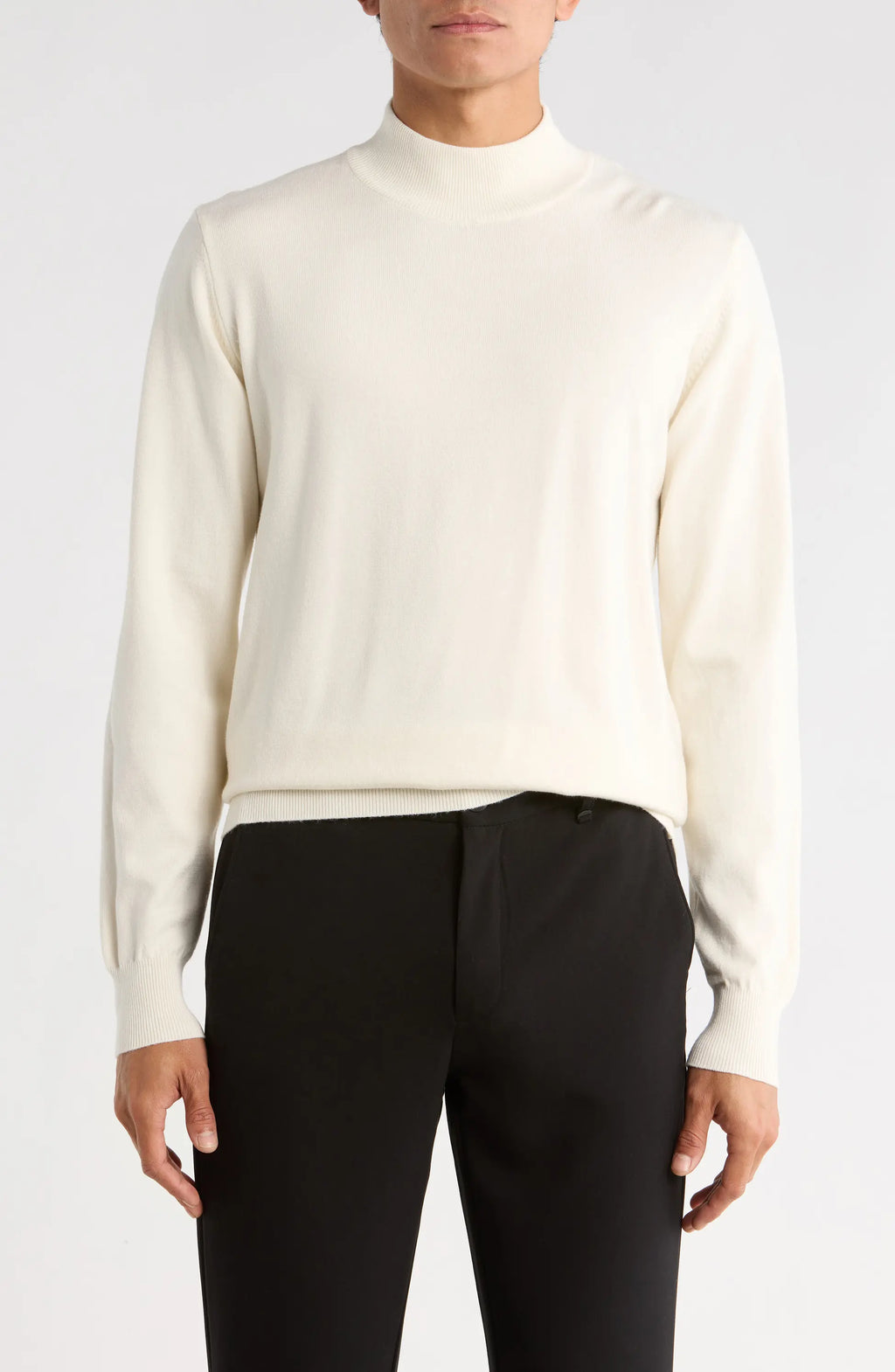 TRCK-11554-SLIM FIT MOCK NECK SWEATER