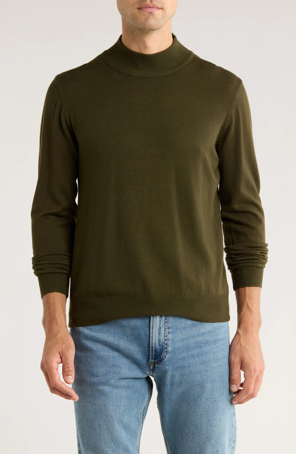 TRCK-11554-SLIM FIT MOCK NECK SWEATER