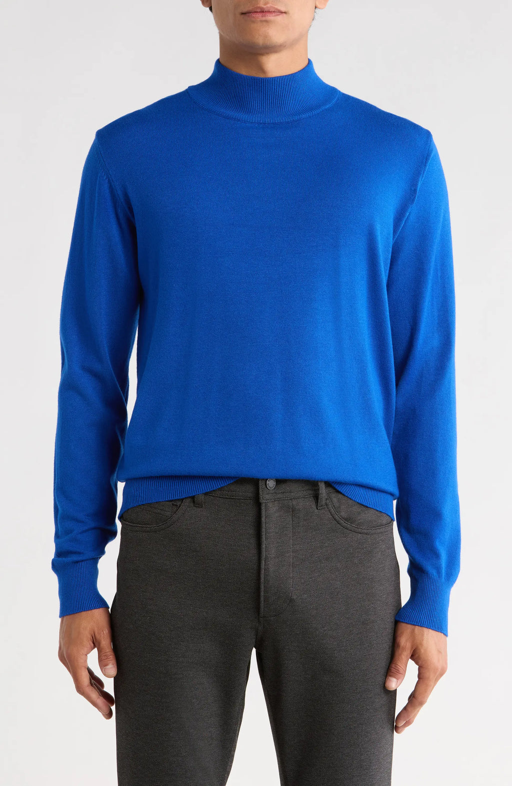 TRCK-11554-SLIM FIT MOCK NECK SWEATER