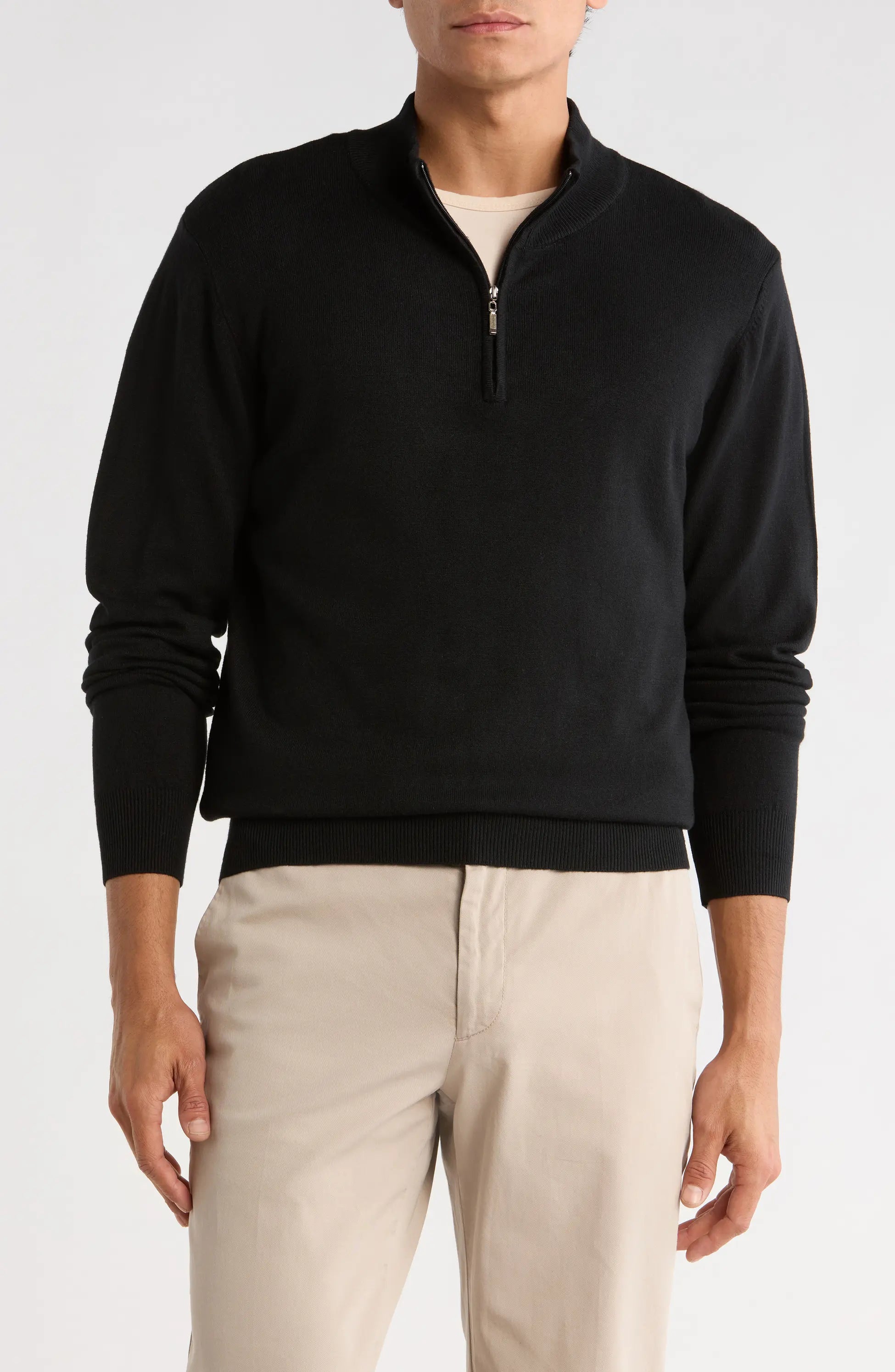 TRCK-11556-SLIM FIT QUARTE ZIP SWEATER