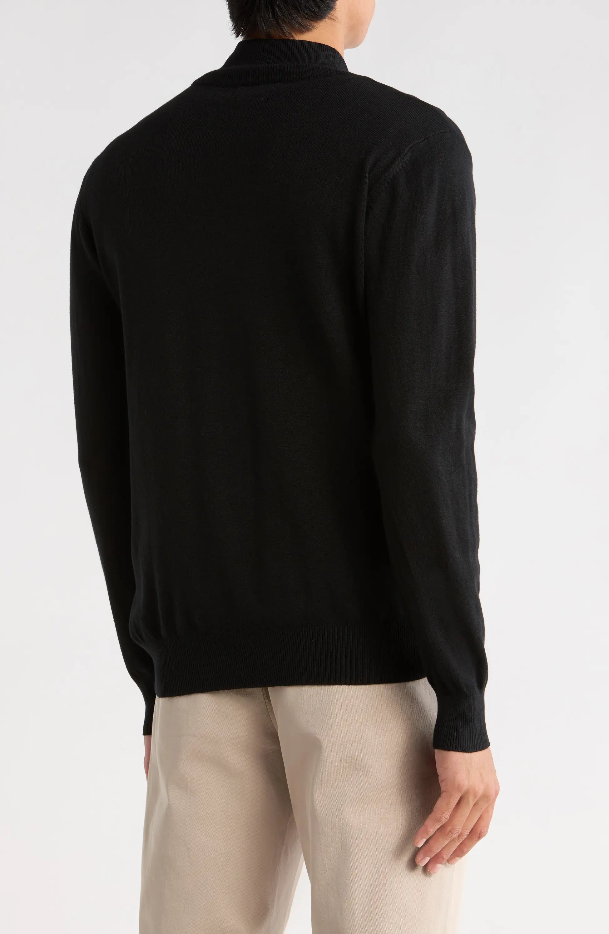 TRCK-11556-SLIM FIT QUARTE ZIP SWEATER