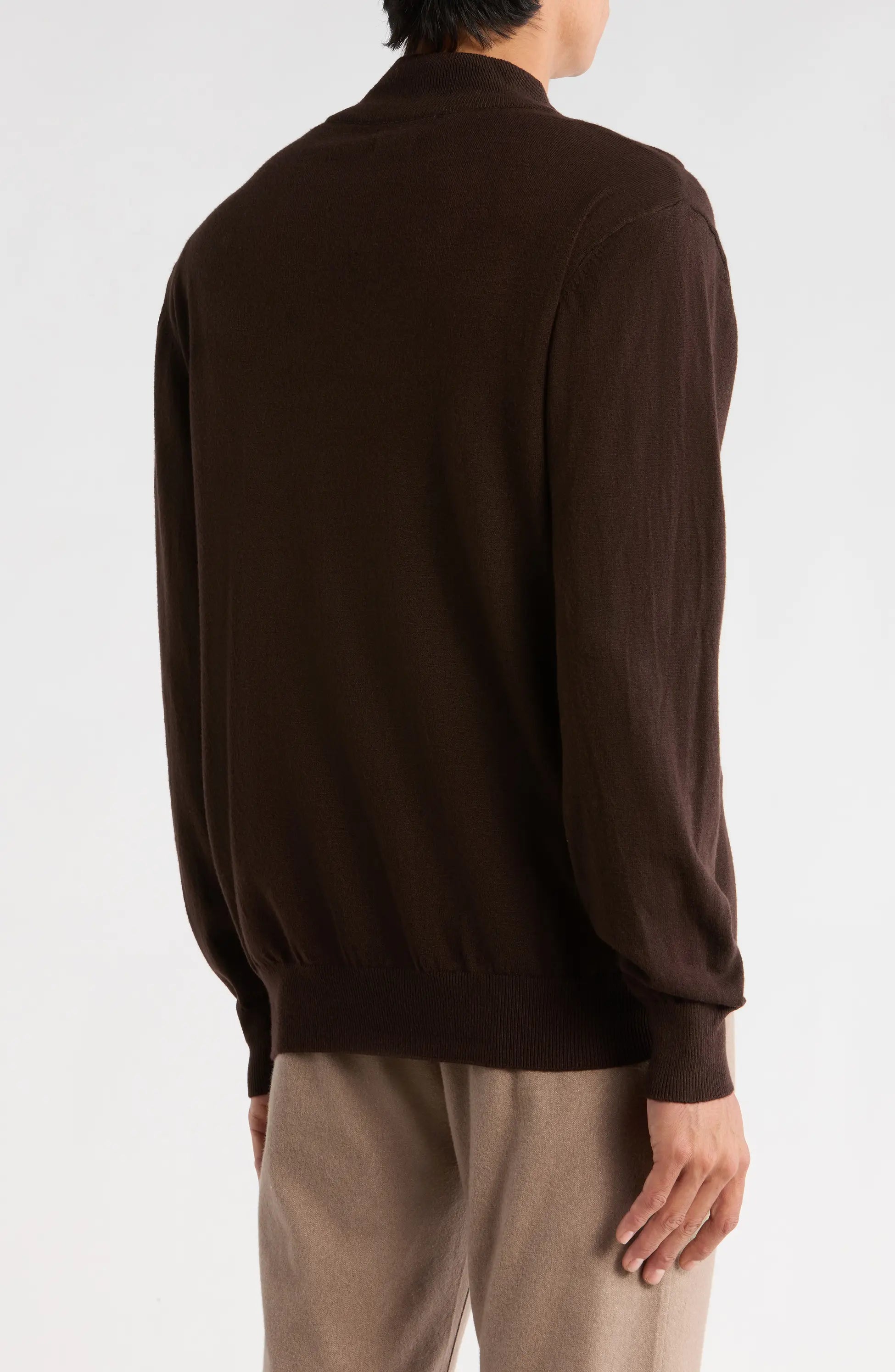 TRCK-11556-SLIM FIT QUARTE ZIP SWEATER
