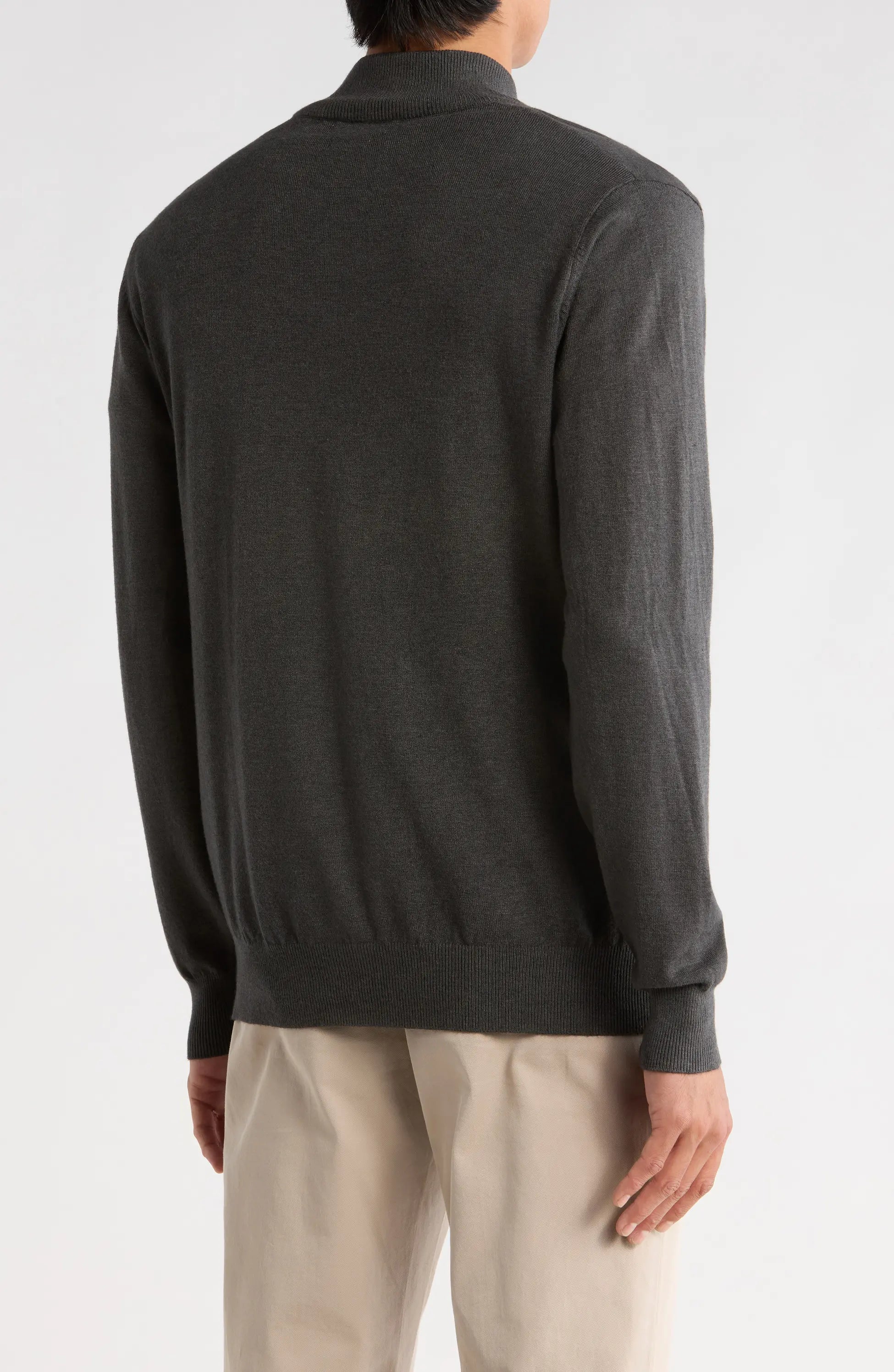 TRCK-11556-SLIM FIT QUARTE ZIP SWEATER