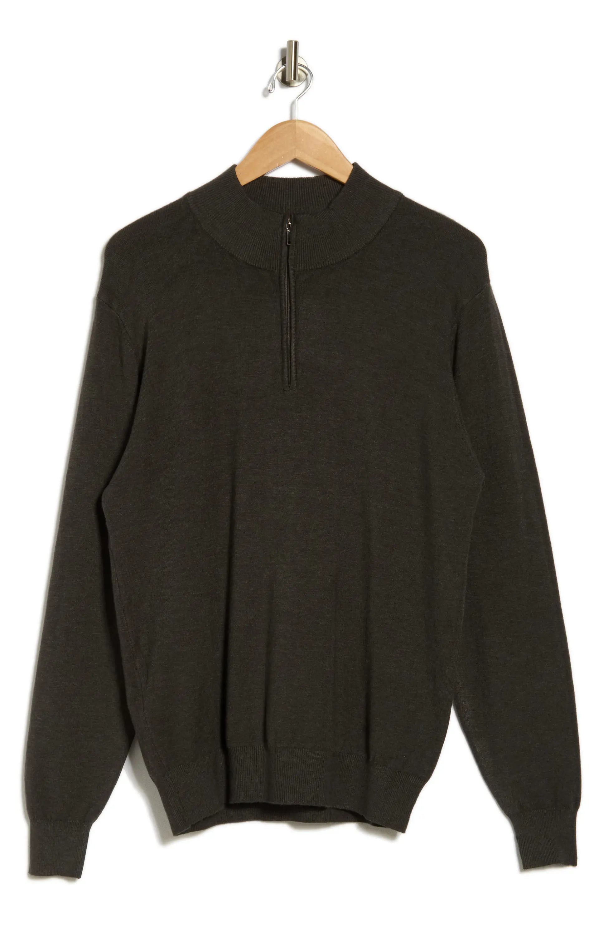 TRCK-11556-SLIM FIT QUARTE ZIP SWEATER