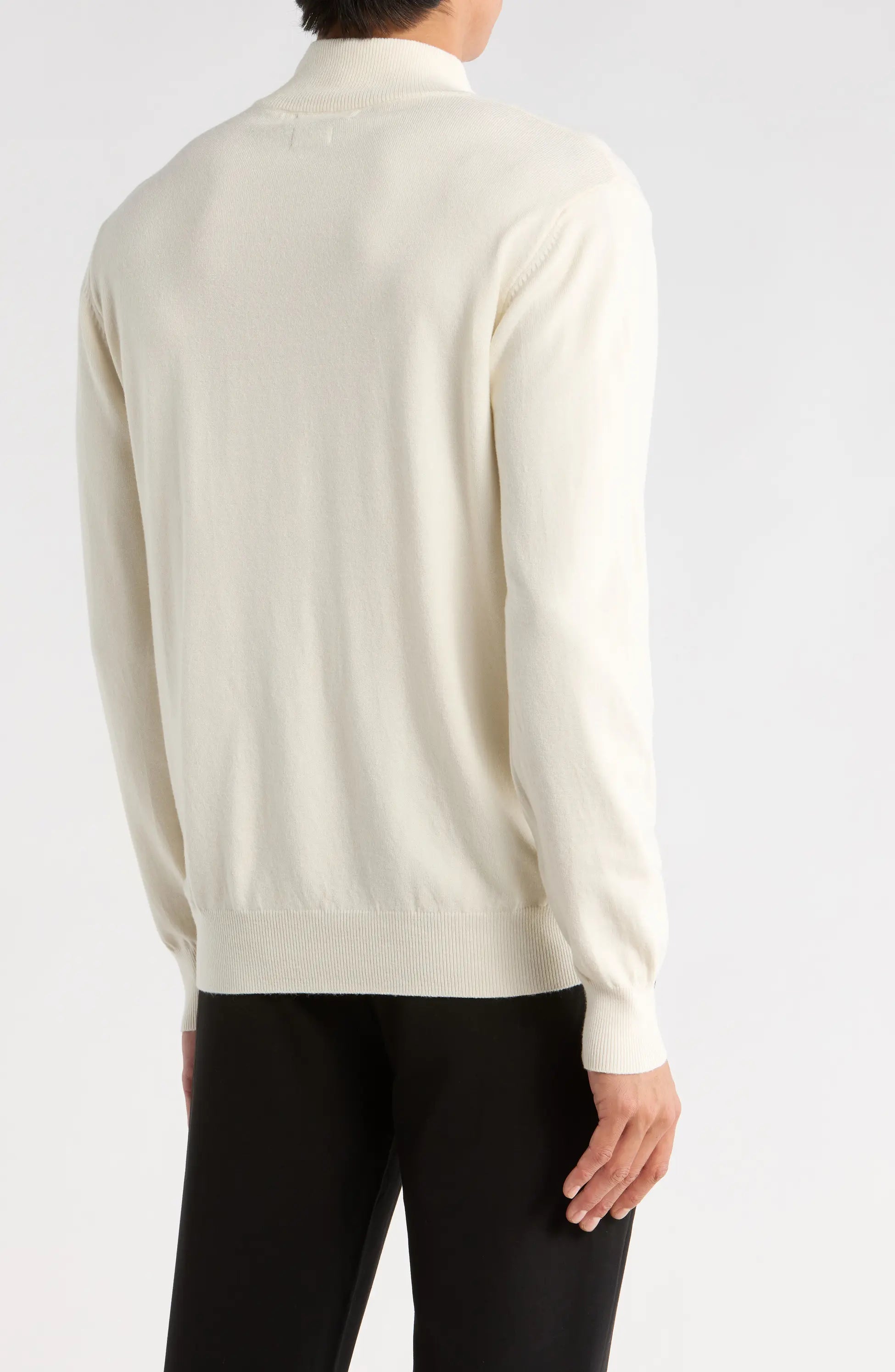 TRCK-11556-SLIM FIT QUARTE ZIP SWEATER