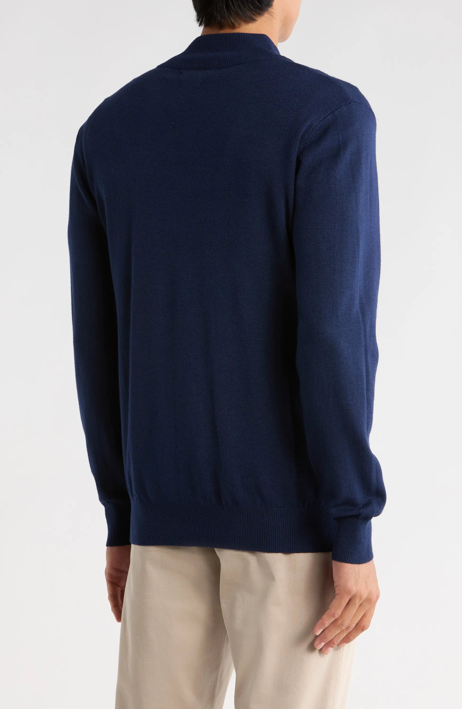 TRCK-11556-SLIM FIT QUARTE ZIP SWEATER
