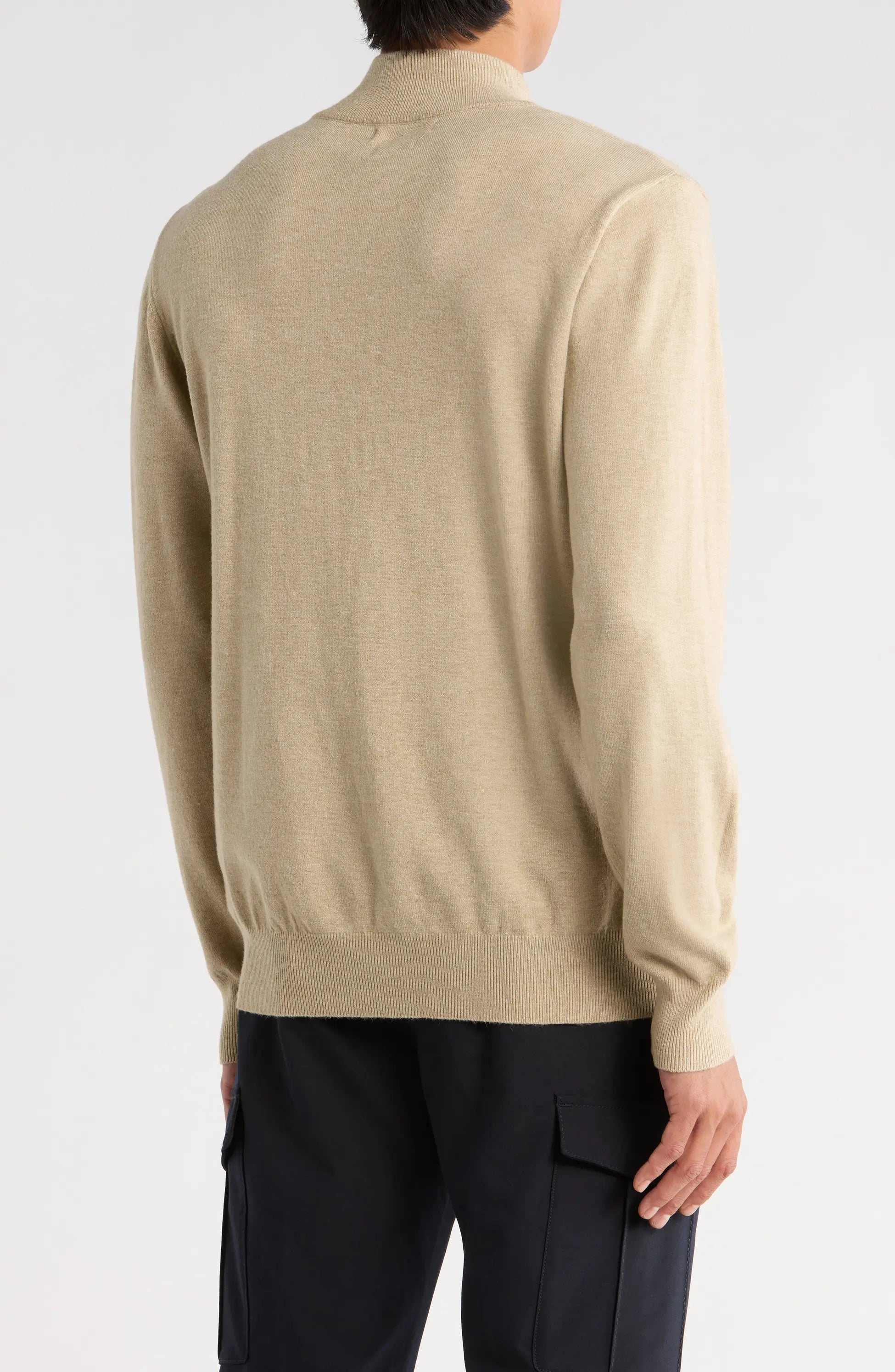 TRCK-11556-SLIM FIT QUARTE ZIP SWEATER