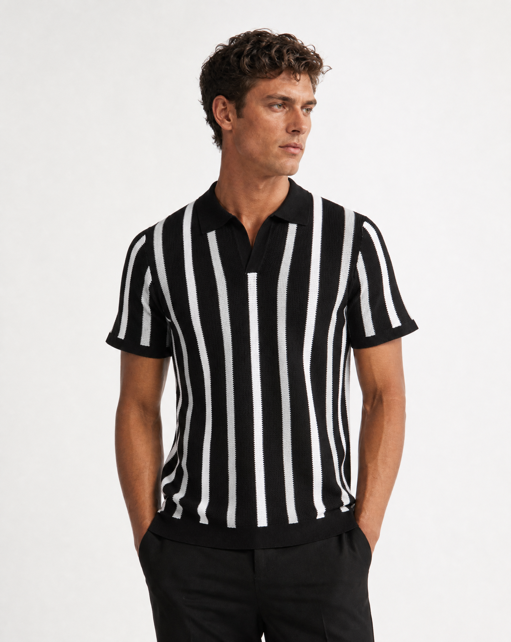 TRCK-11573-Slim Fit Polo Sweater