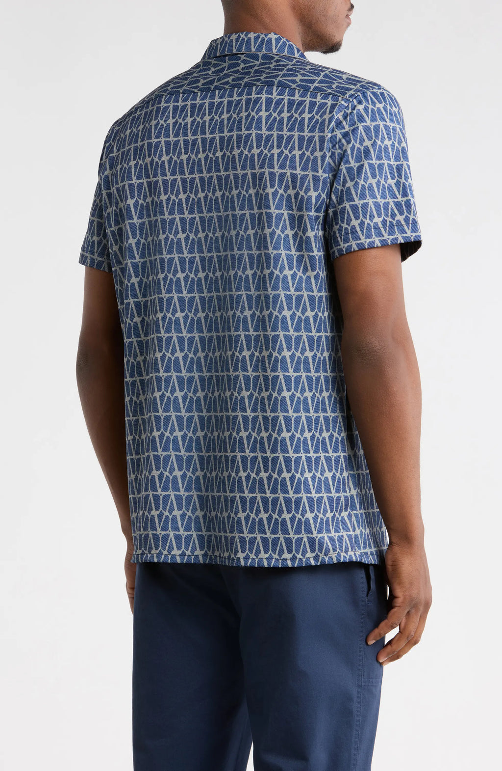 TRSH-3009-Modern Fit Textured Camp Shirt