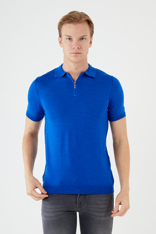 TR Premium Textured Knit Quarter-Zip Polo TR-11504