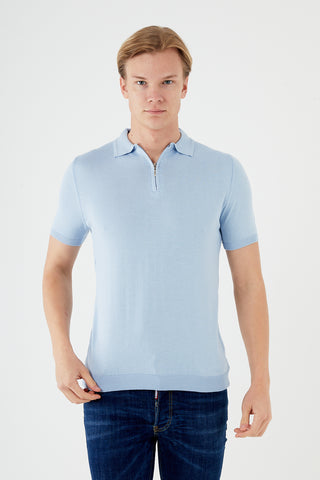 TR Premium Textured Knit Quarter-Zip Polo TR-11504