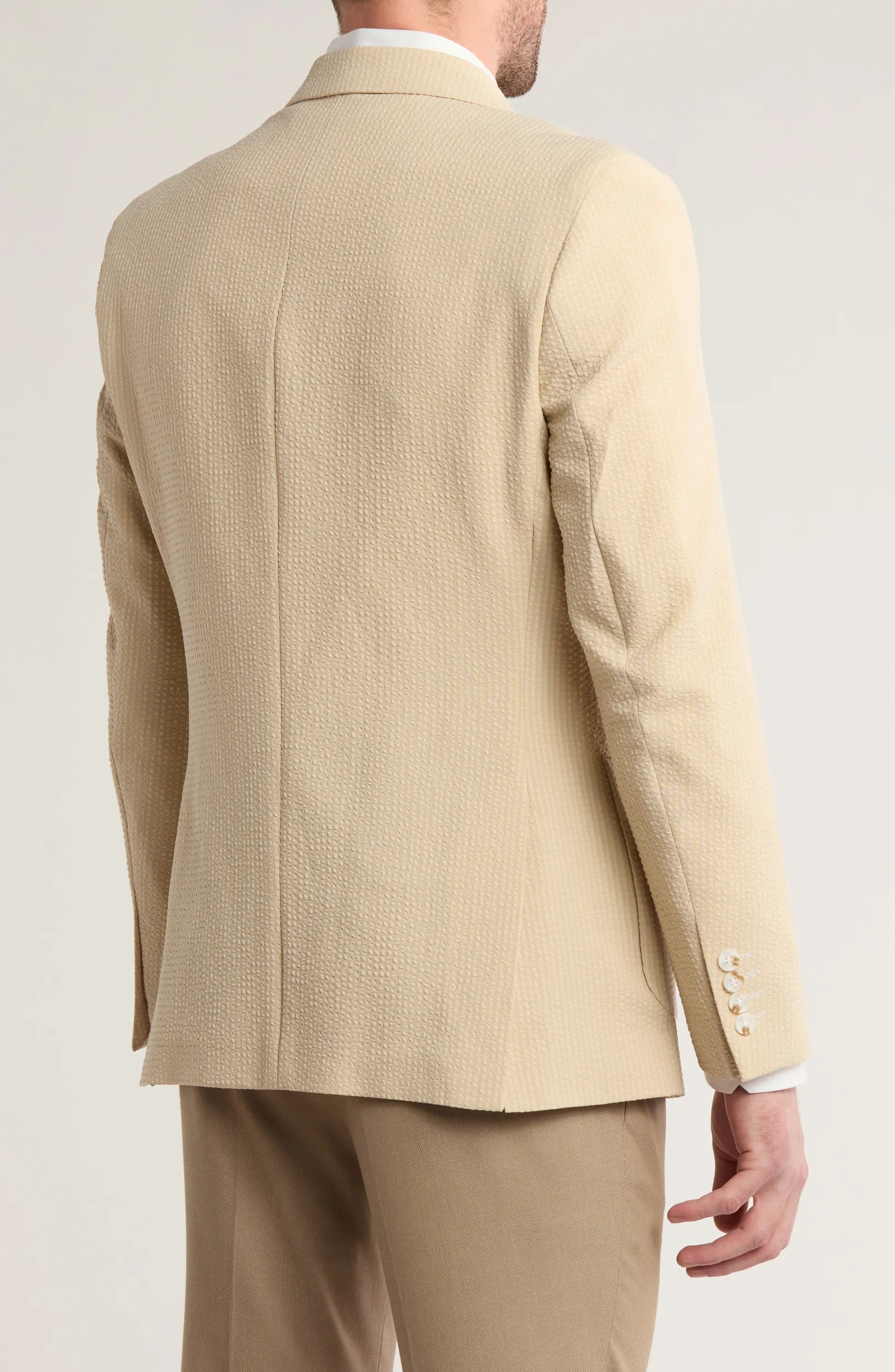 TRB-905 Slim Fit Seersucker Blazer