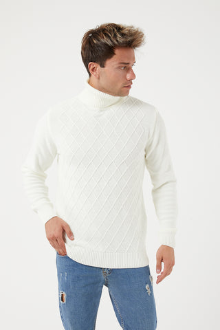 TR Premium Slim Fit Wool Turtle Neck Sweater for men - TR-11477