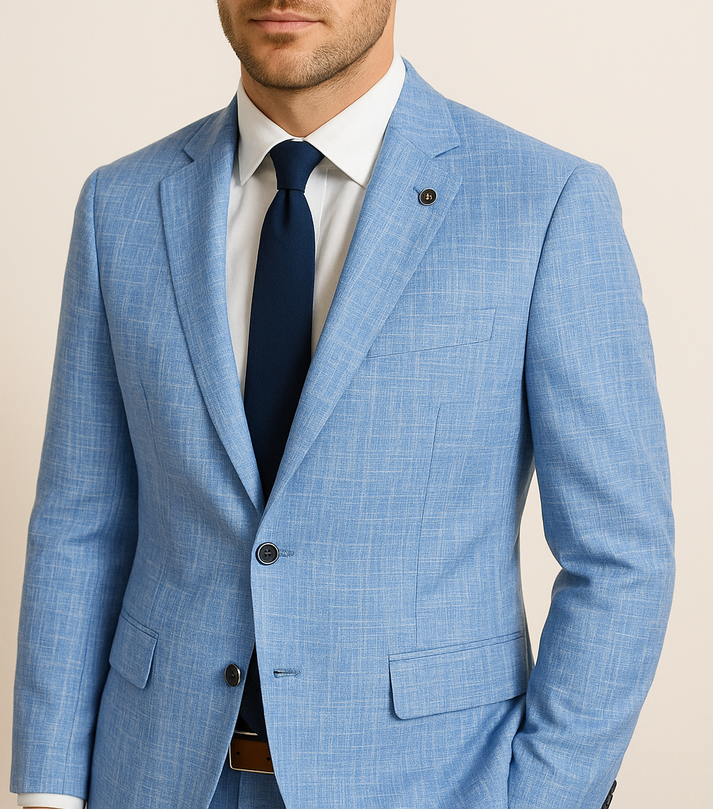 TRB-904 Slim Fit Wax Linen Blazer