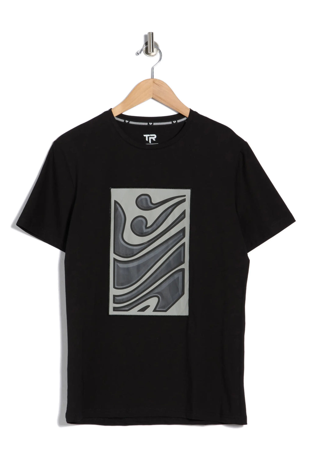 TRTD-1038-3D Geometric Line Graphic T-Shirt