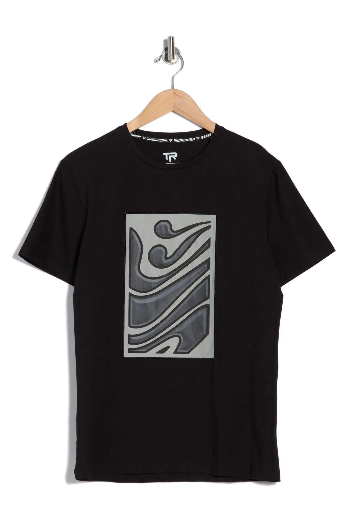TRTD-1038-3D Geometric Line Graphic T-Shirt