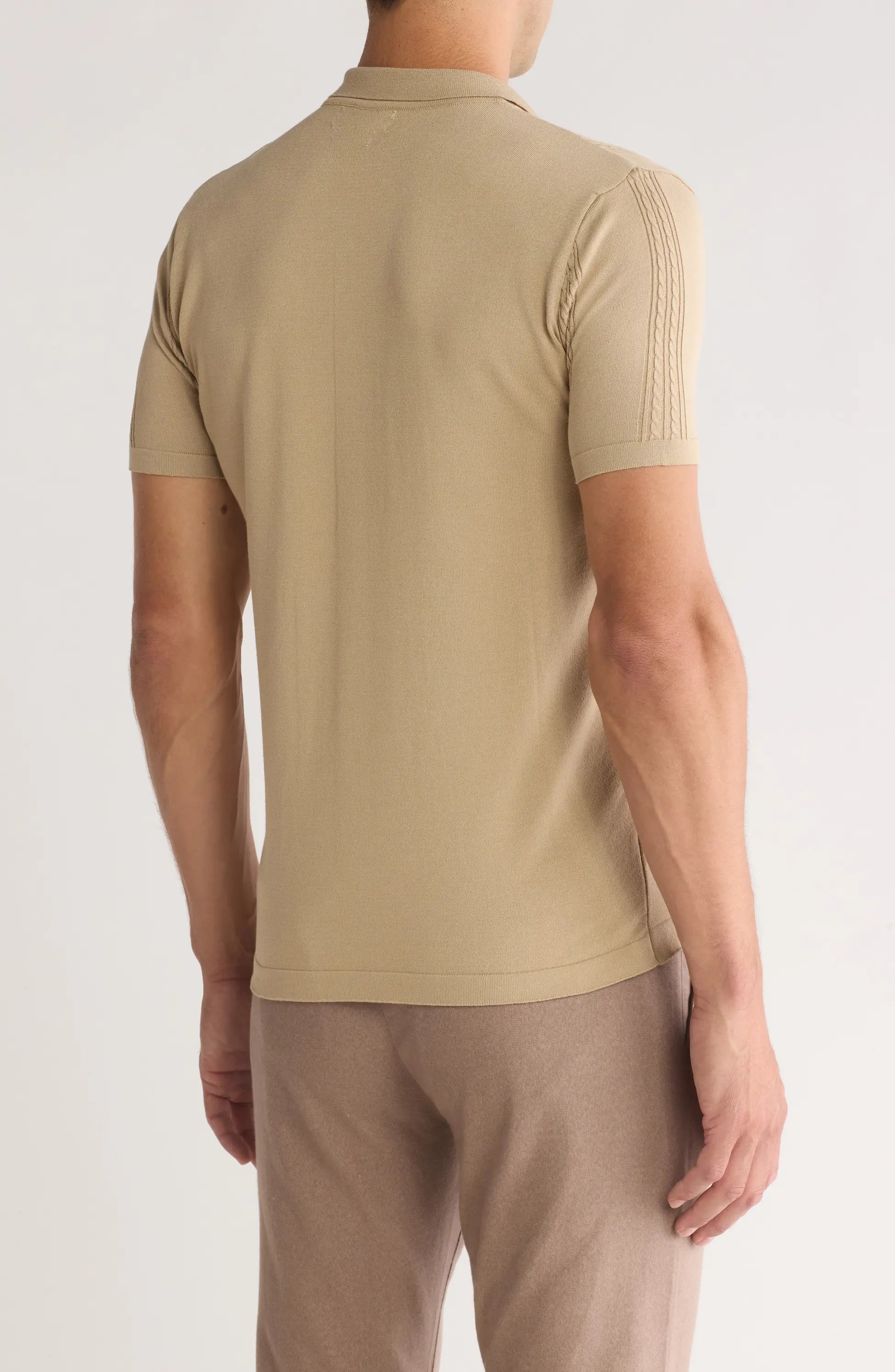Textured Knit short sleeve shirt TR-11519