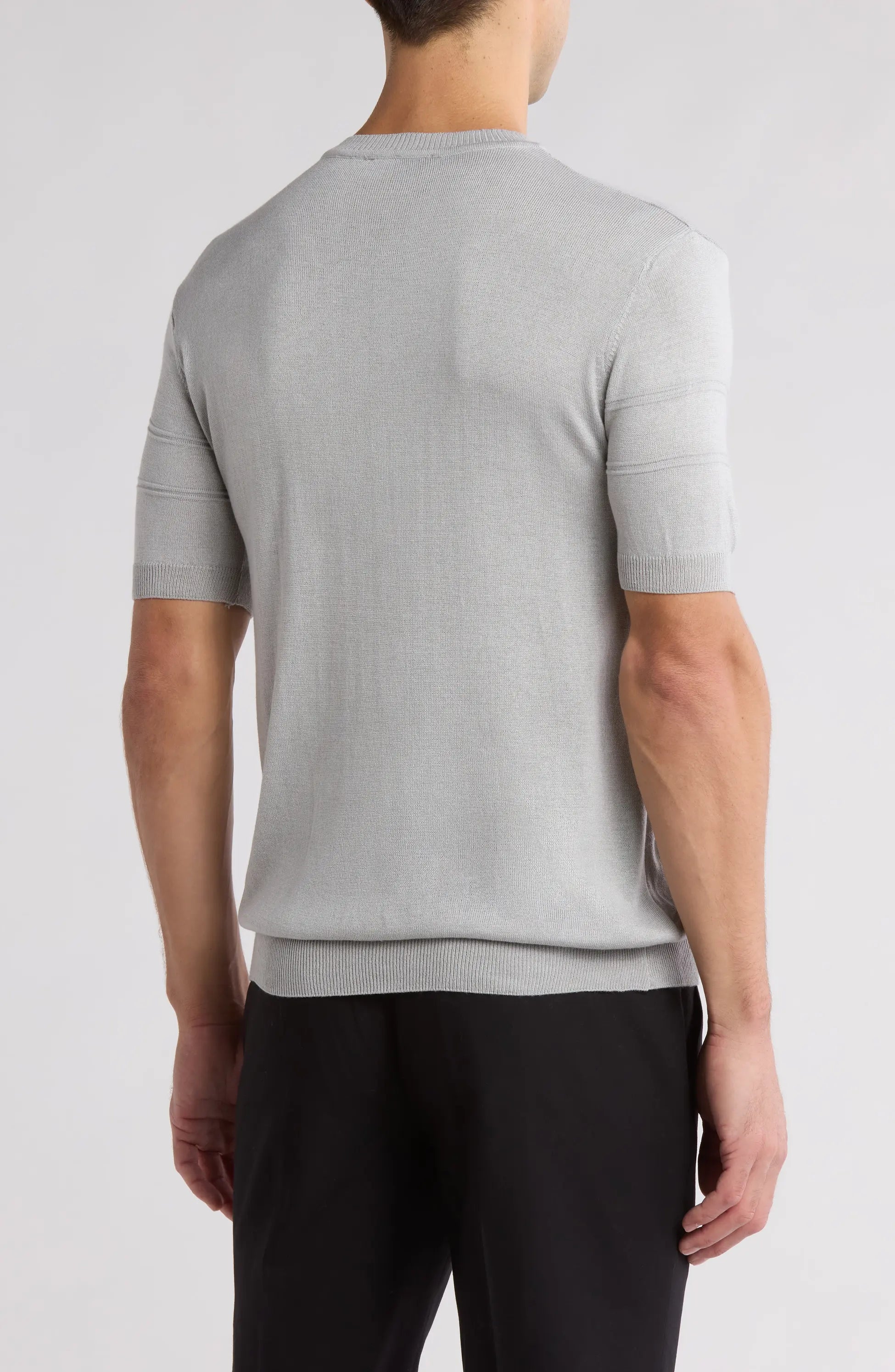 TR Premium - Textured Knit Henley T-Shirt TR-11486