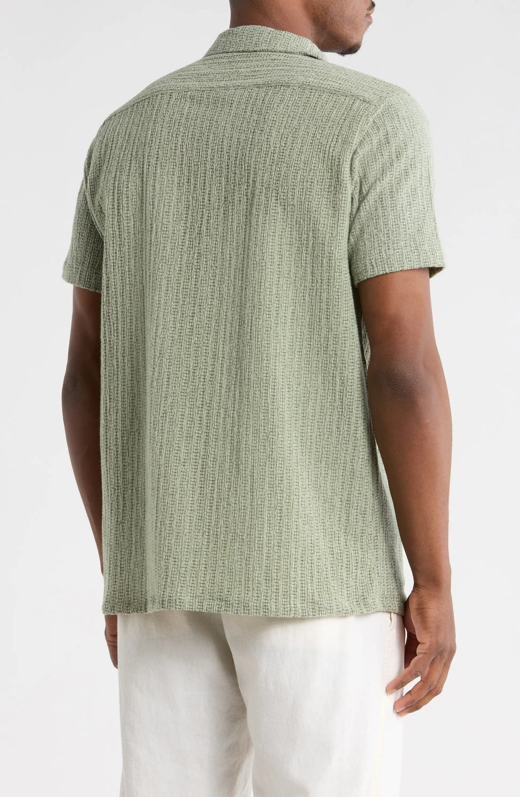 TRSH-3011-Modern Fit Textured Camp Shirt