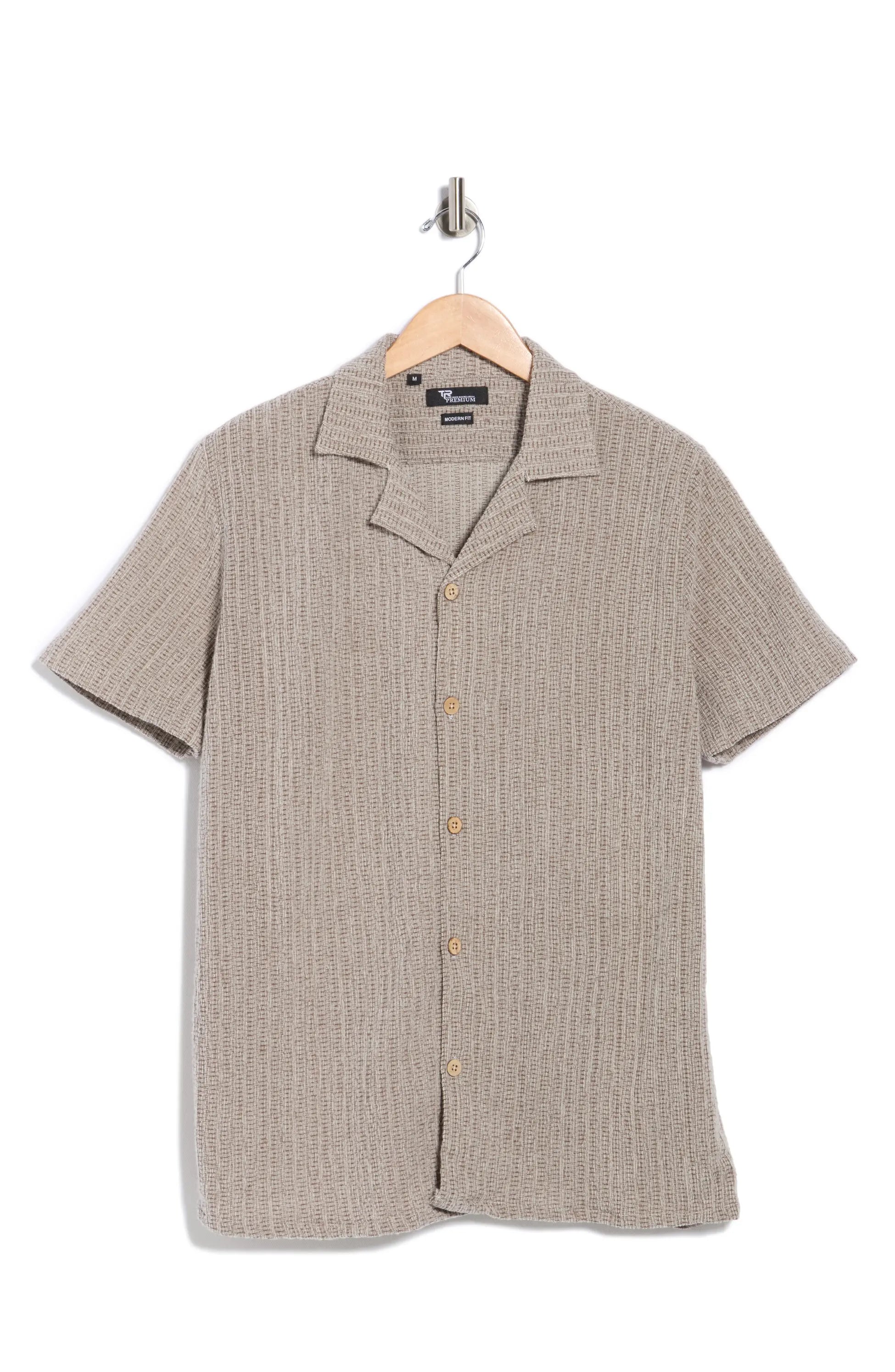 TRSH-3013-Textured Camp Shirt
