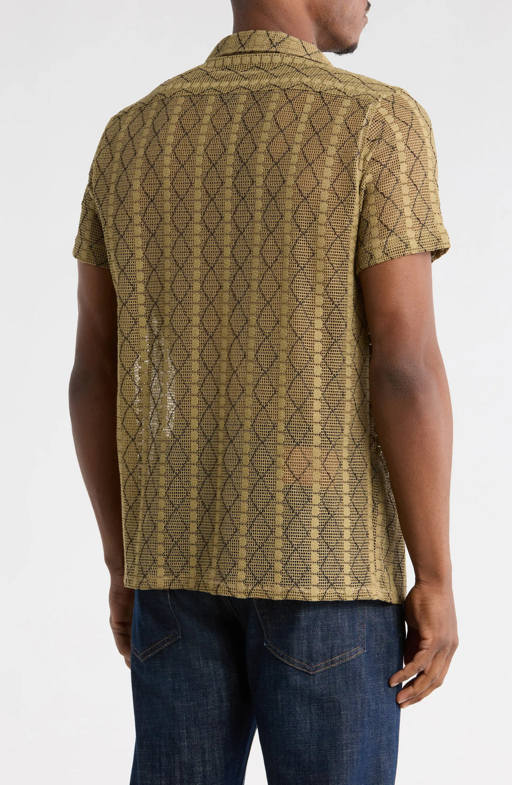 TRSH-3015-Modern Fit Textured Camp Shirt
