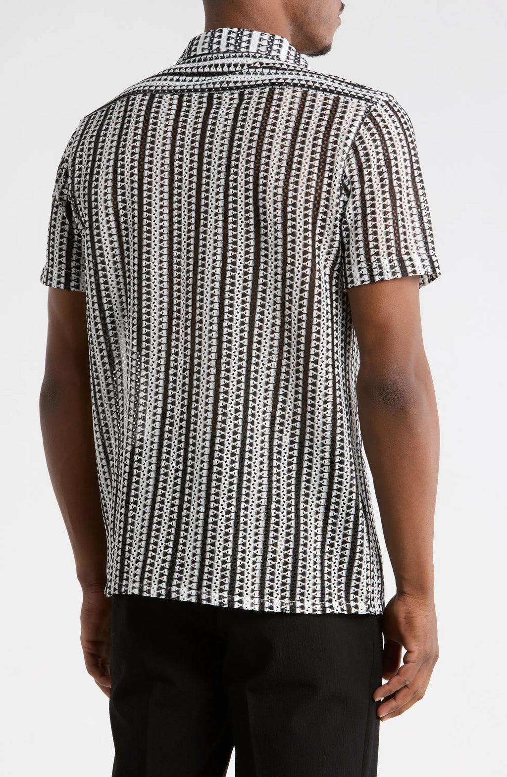 TRSH-3017-Modern Fit Textured Camp Shirt