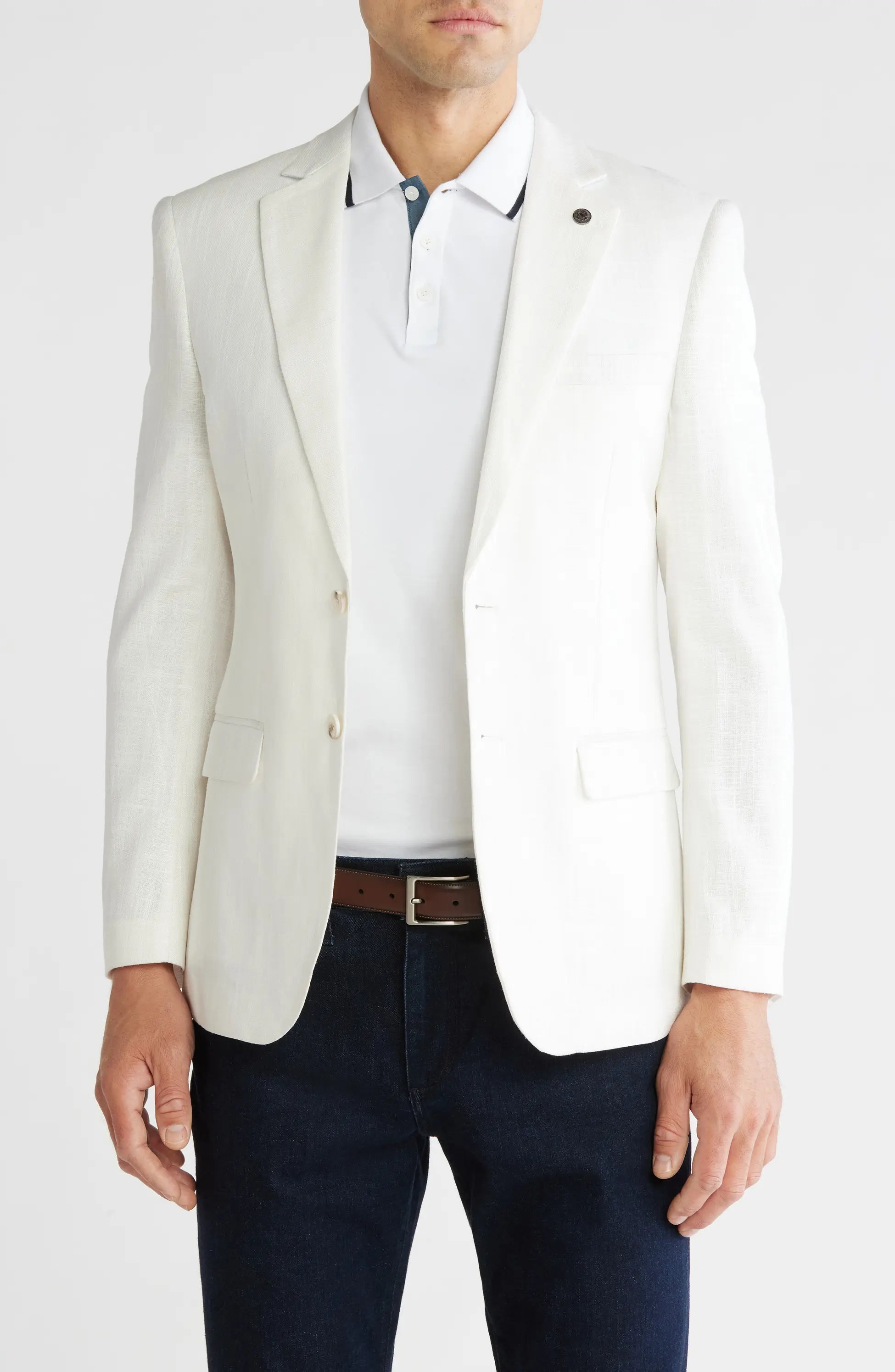 TRB-904 Slim Fit Wax Linen Blazer