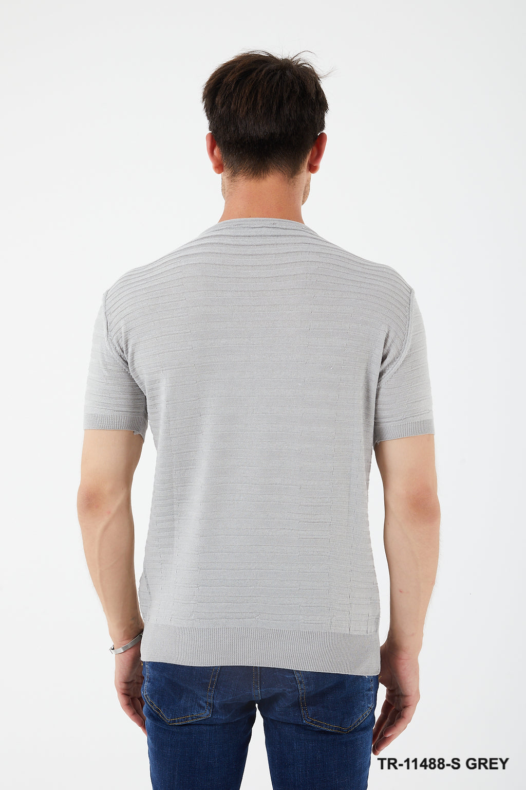 Textured Knit Crewneck T-Shirt TR-11488