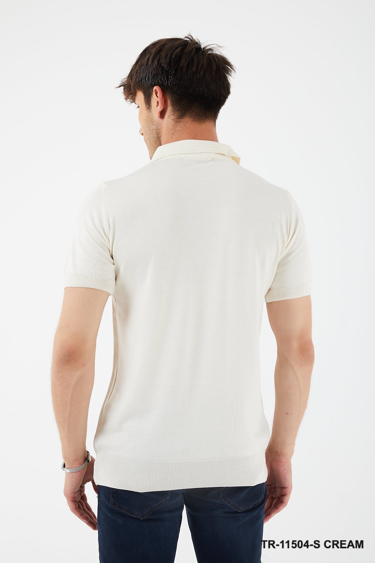 TR Premium Textured Knit Quarter-Zip Polo TR-11504