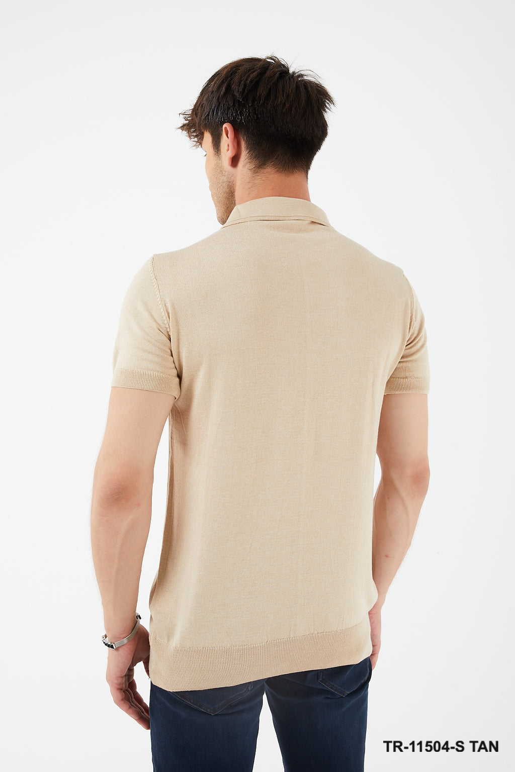 TR Premium Textured Knit Quarter-Zip Polo TR-11504