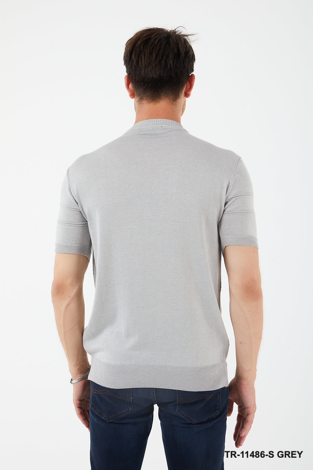 TR Premium - Textured Knit Henley T-Shirt TR-11486