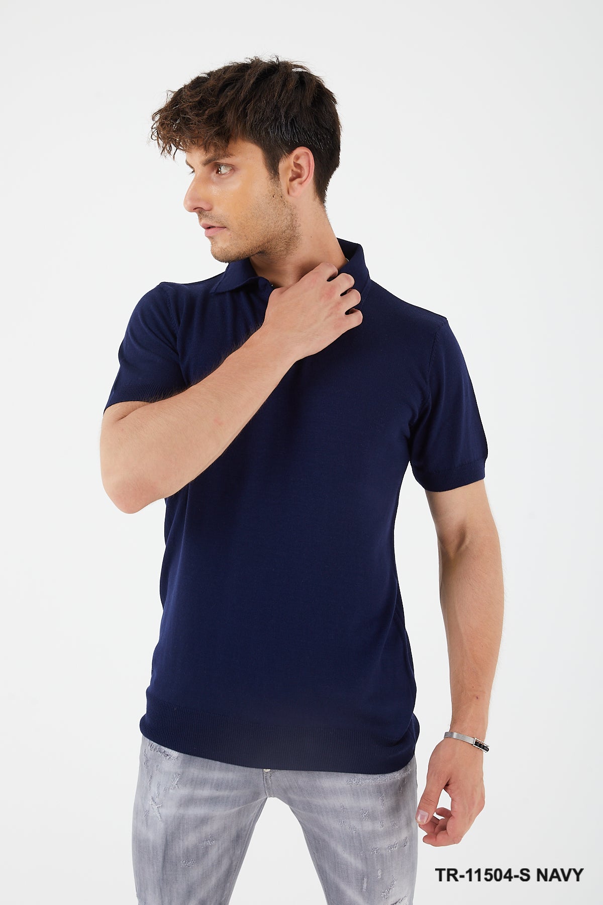 TR Premium Textured Knit Quarter-Zip Polo TR-11504