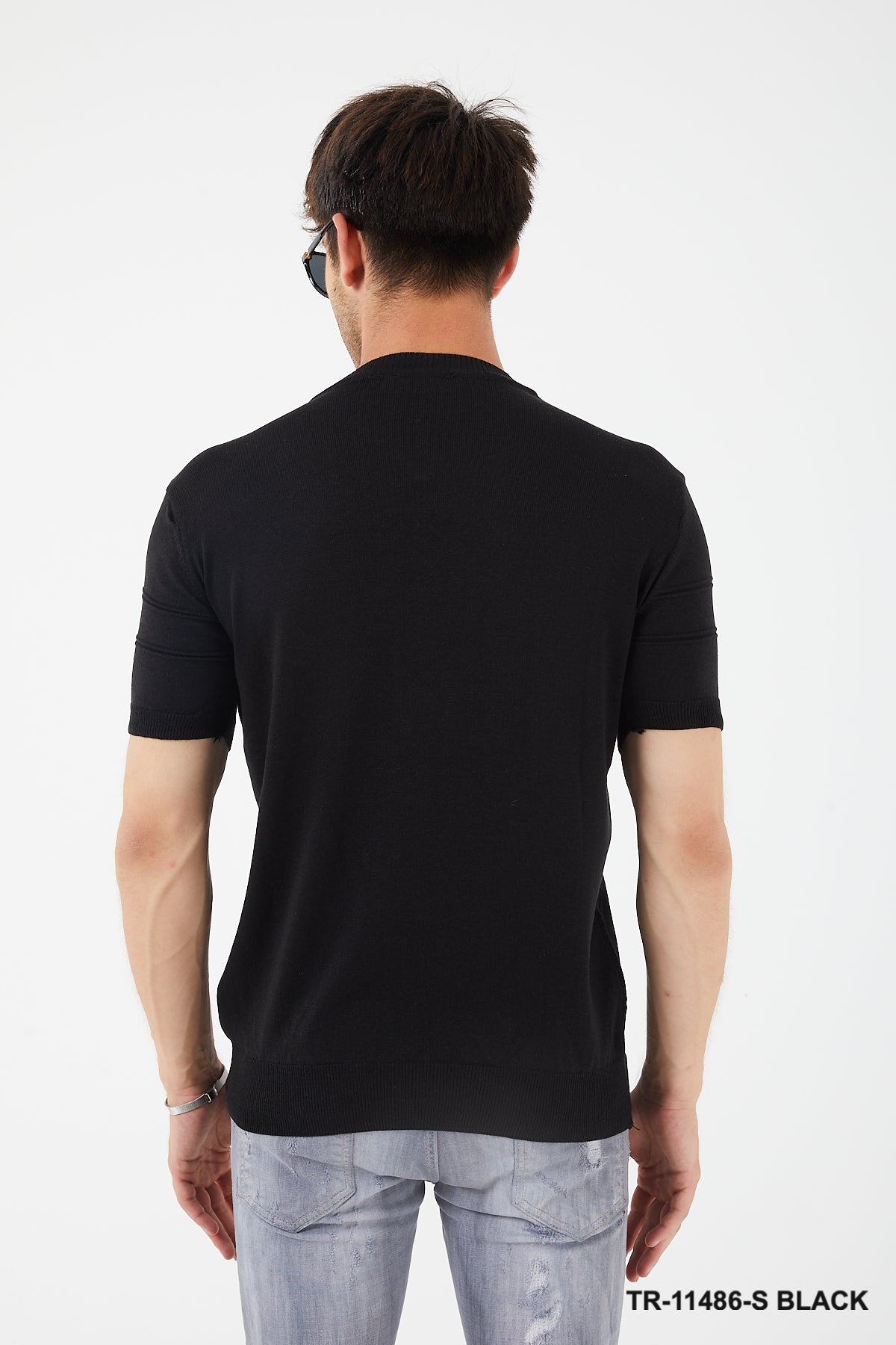 TR Premium - Textured Knit Henley T-Shirt TR-11486