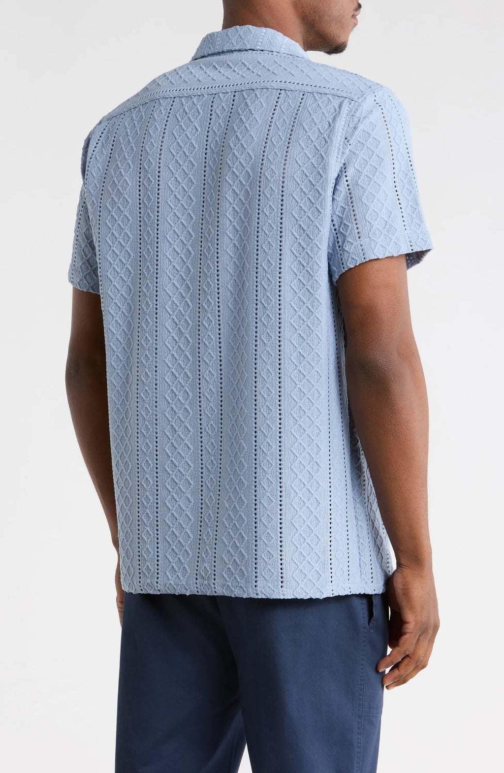 TRSH-3008-Modern Fit Textured Camp Shirt
