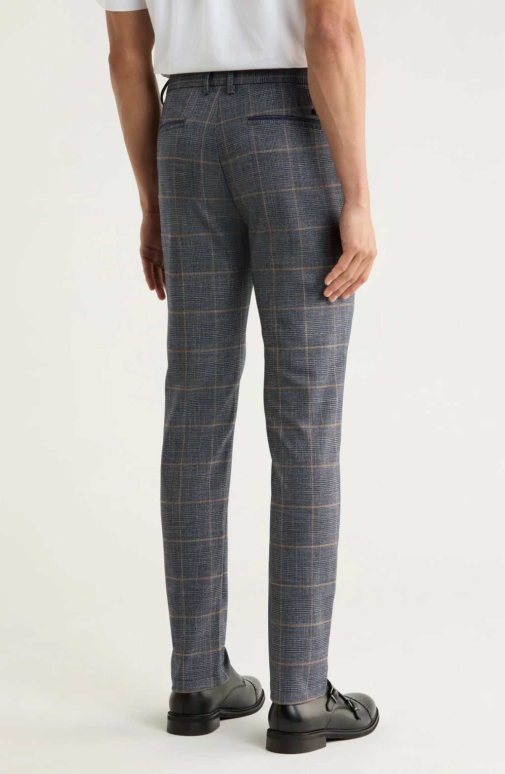 TRD-521-Plaid Straight Leg Trousers